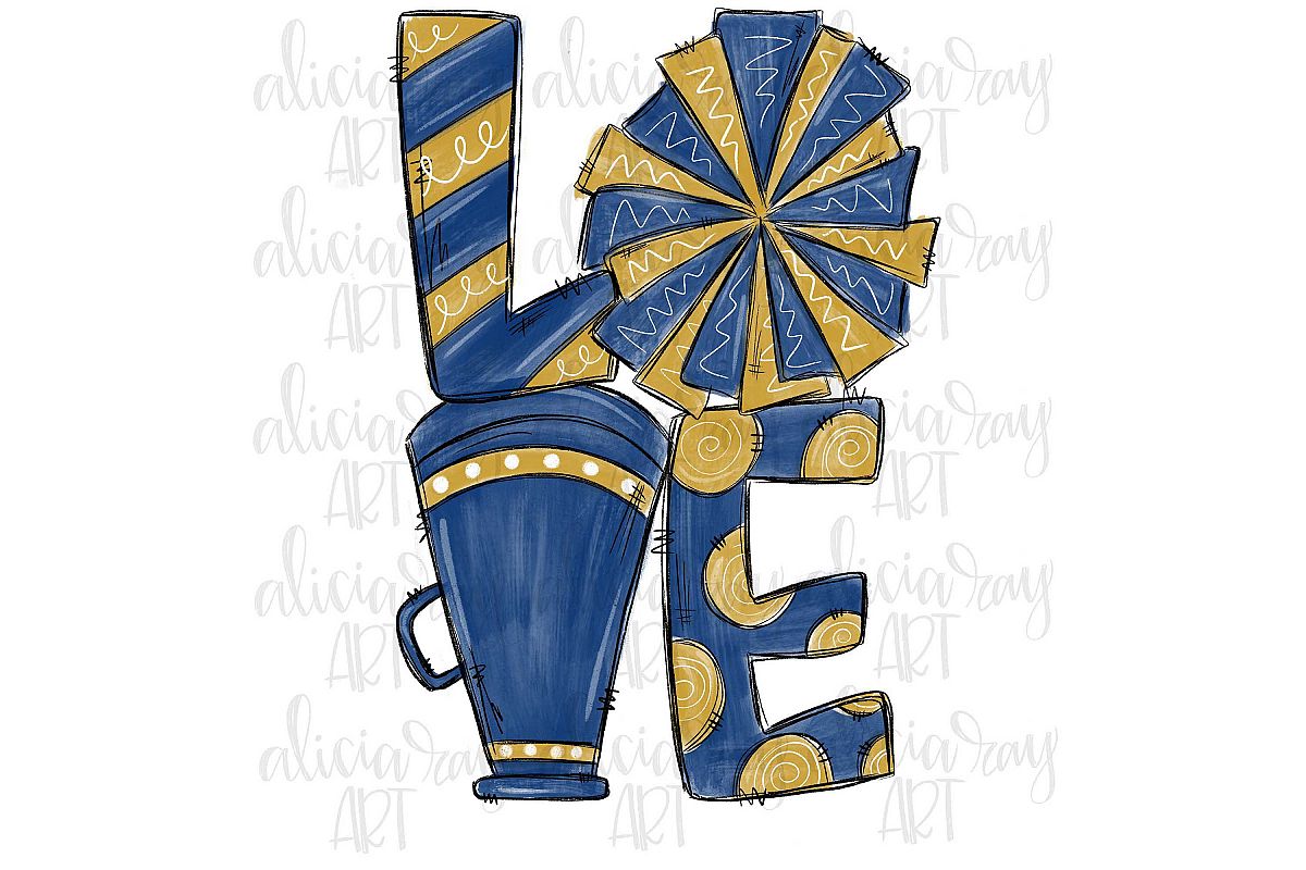 Cheer Love Navy and Vegas Gold example image 1