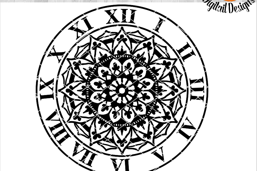 Free Free 284 Mandala Clock Cricut SVG PNG EPS DXF File