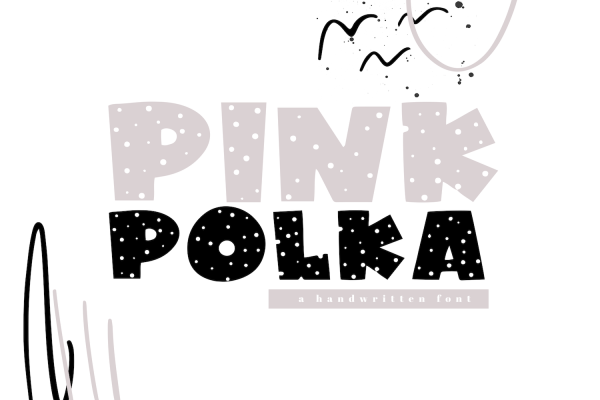 Pink Polka - A Bold Polka Dot Font example image 1
