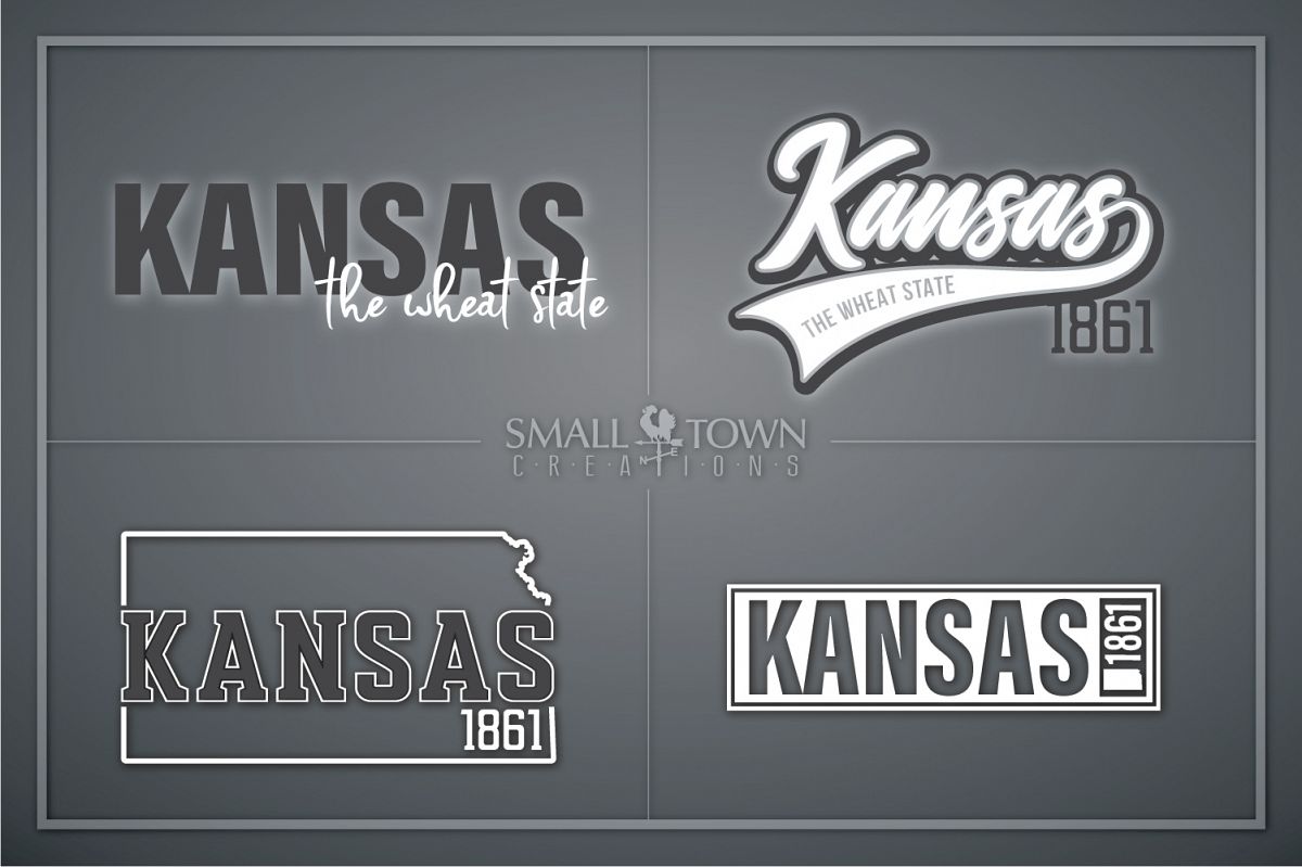 Kansas, The Wheat State - slogan, Logo, PRINT, CUT & DESIGN example image 1