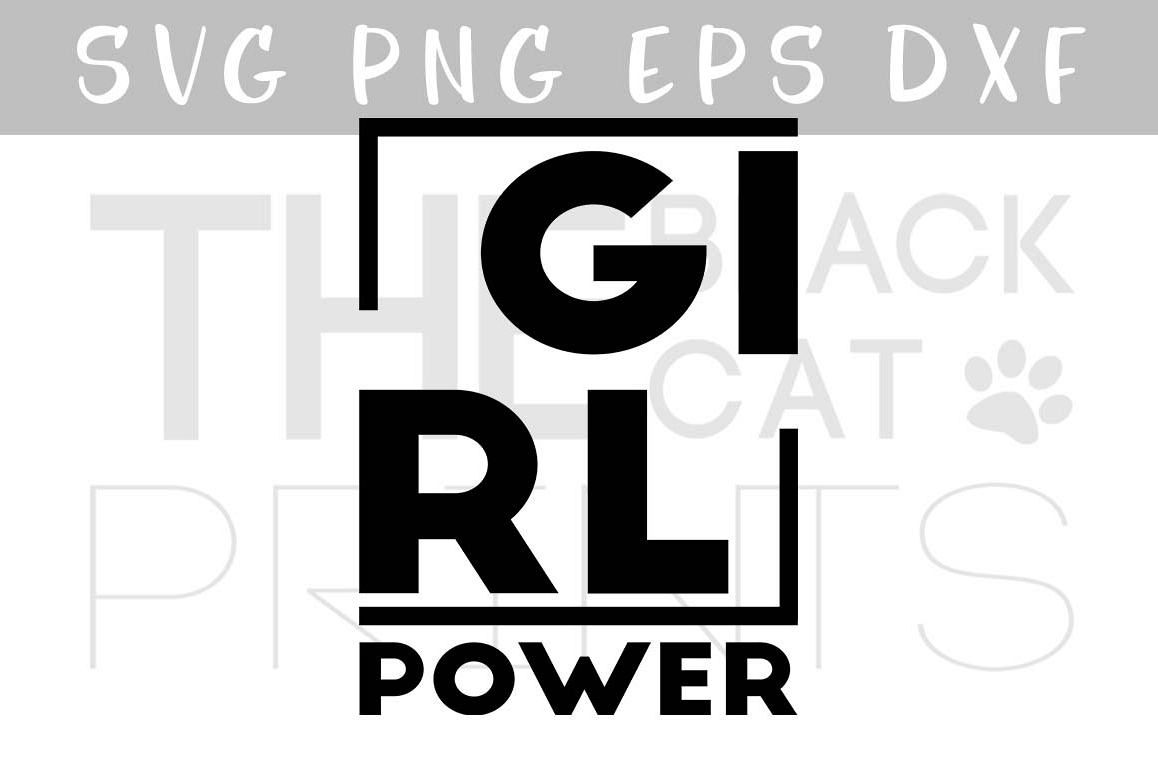 Girl power SVG PNG EPS DXF example image 1