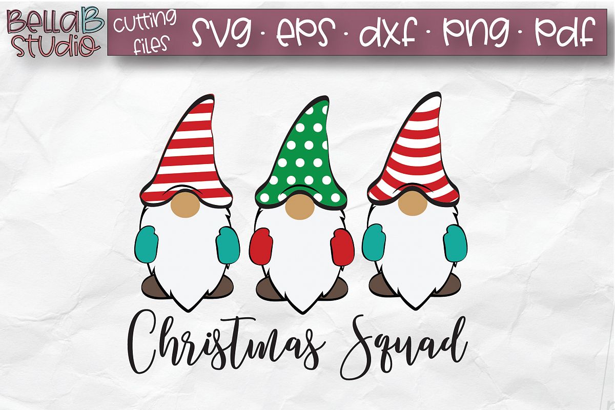 Christmas Gnomes SVG, Christmas Squad SVG, Cut File