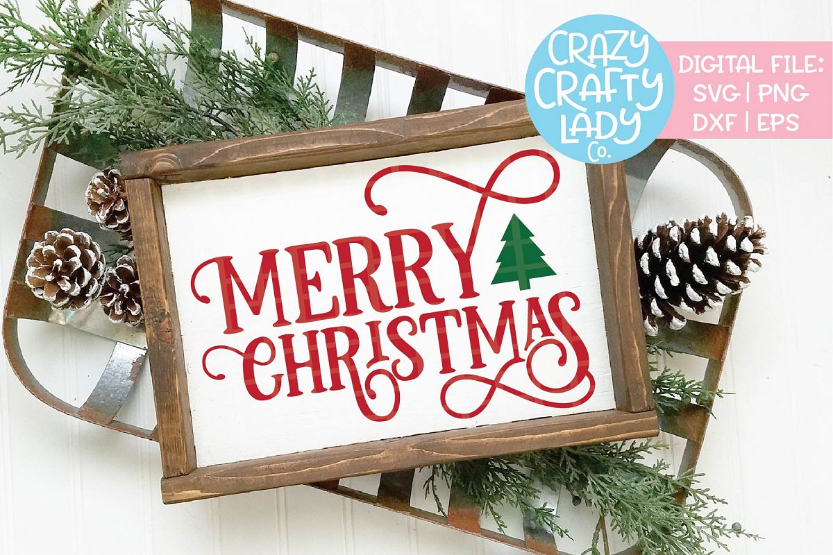 Merry Christmas SVG DXF EPS PNG Cut File example image 1