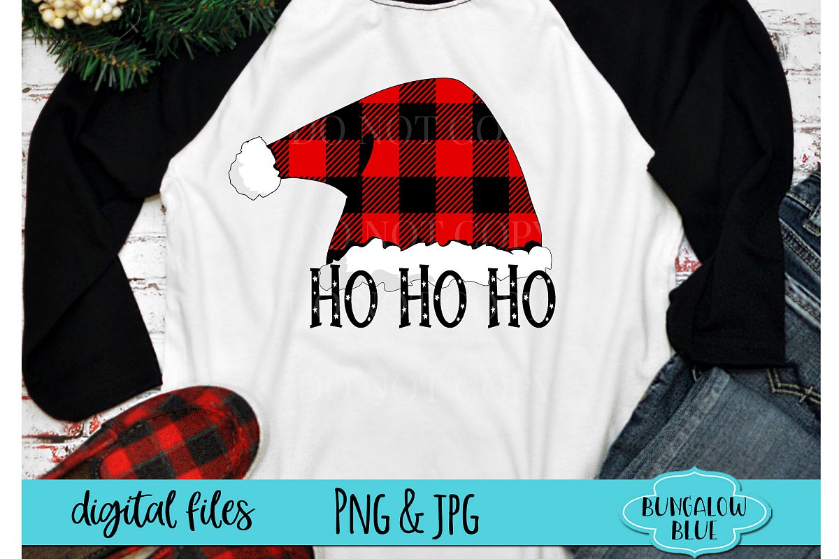 Ho Ho Ho Santa Hats Digital Download example image 1