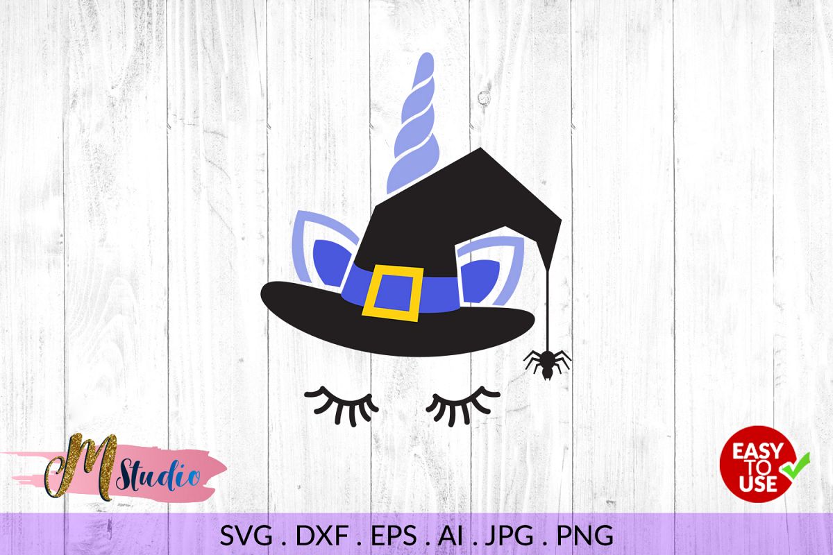 Unicorn witch svg, for Silhouette Cameo or Cricut