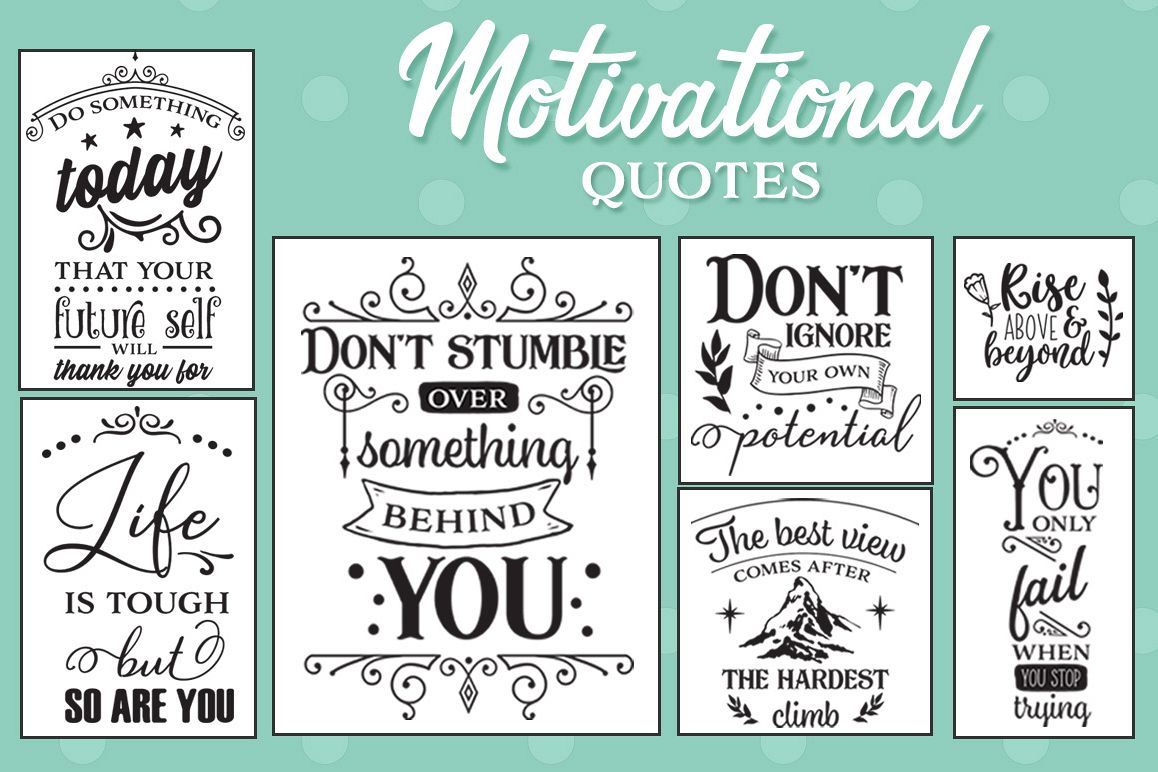 Download Motivational Quotes SVG Pack (168153) | Cut Files | Design ...