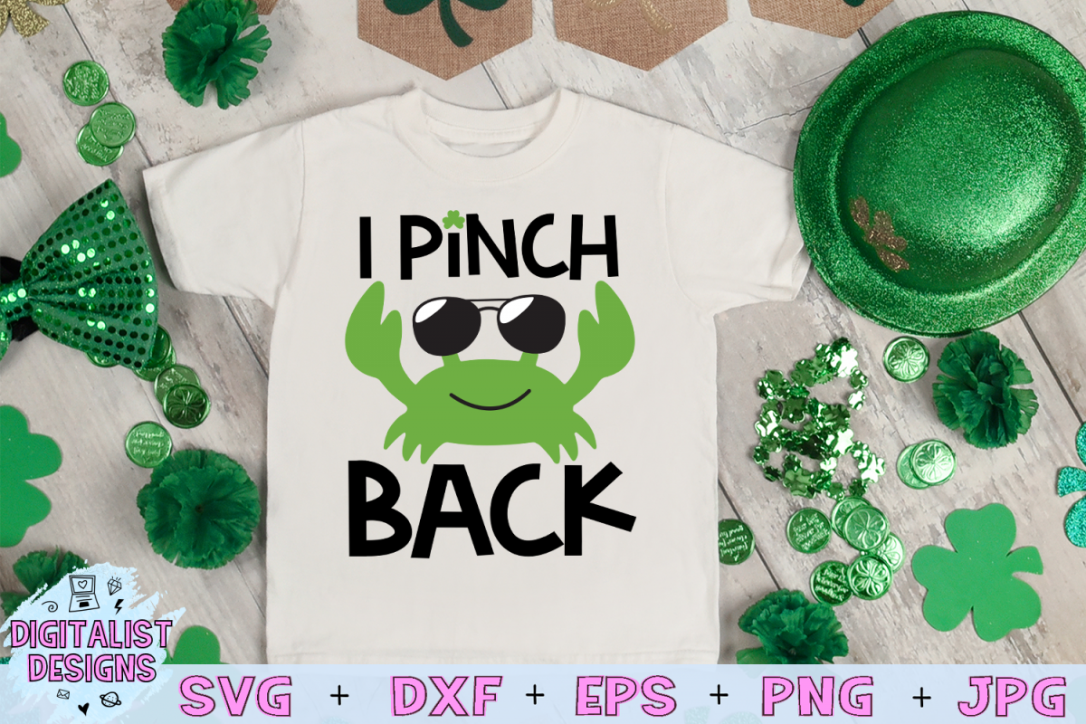 I Pinch Back SVG, St Patrick's Day SVG, Crab SVG example image 1