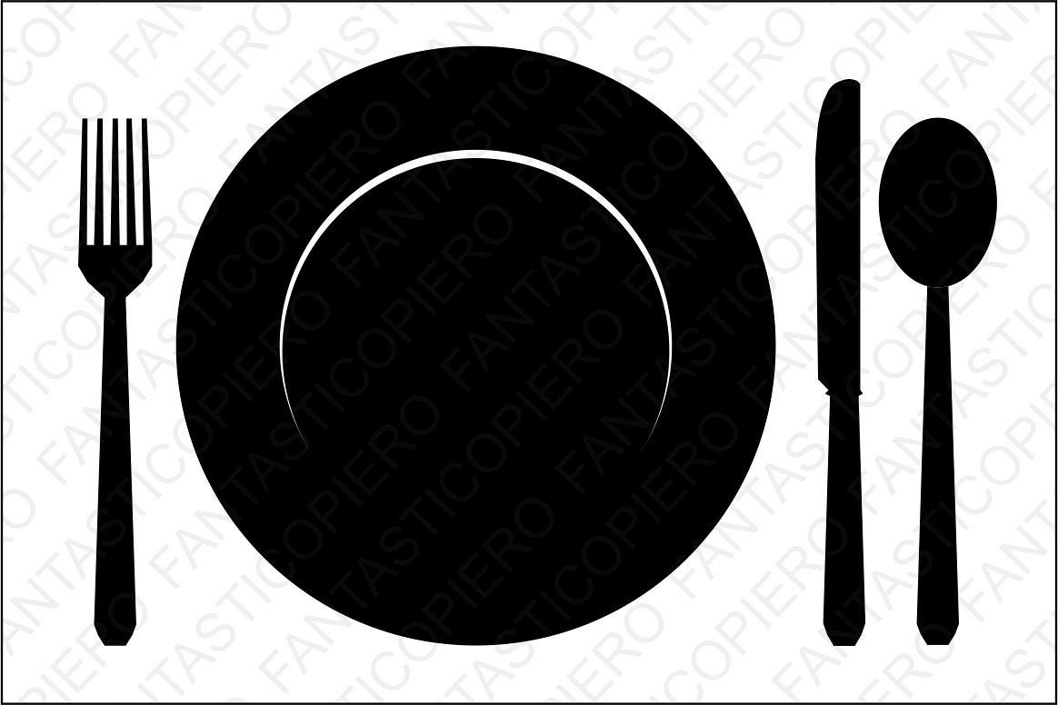 Download Plate Fork Knife and Spoon SVG files for Silhouette Cameo ...
