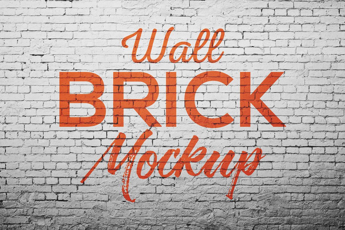 Wall brick Mock Up example image 1