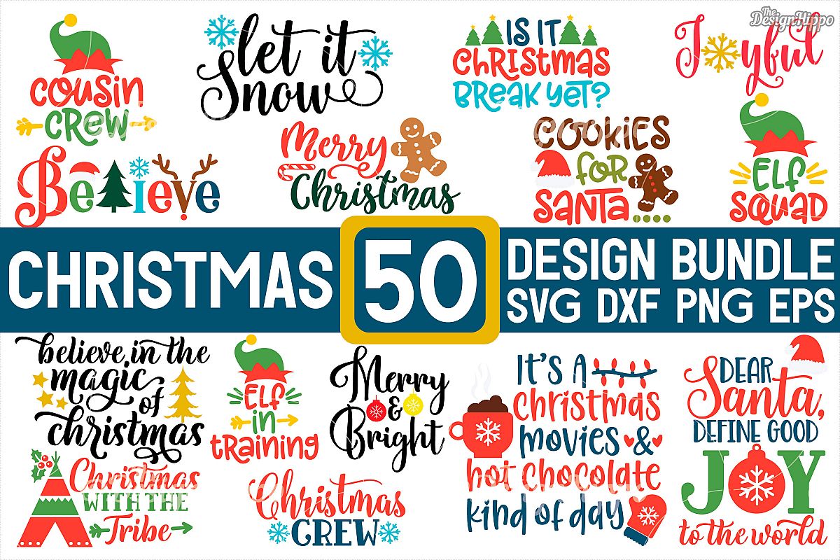 Download MEGA Christmas Bundle SVG PNG DXF EPS Cricut Cutting Files