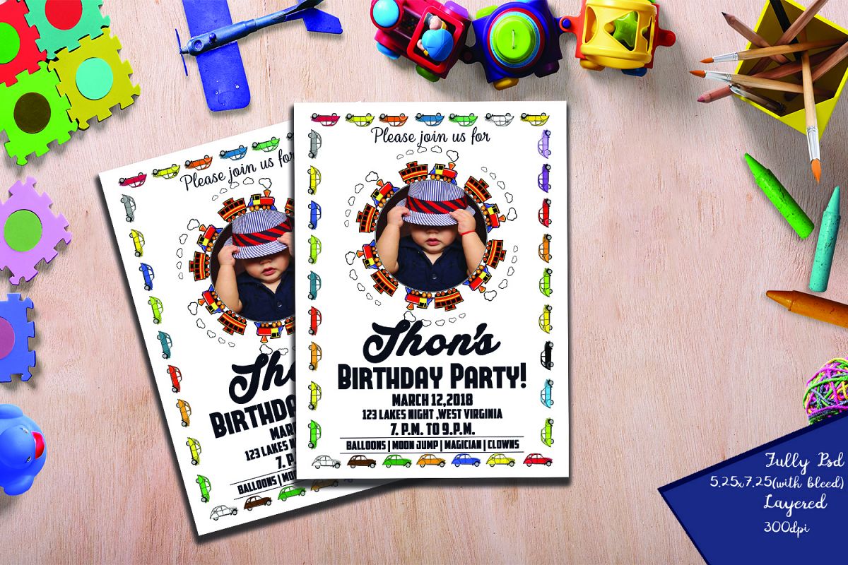 Kids Birthday Invitation example image 1