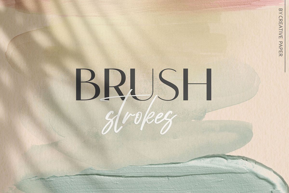 Brush Strokes - Rose Gold Watercolor Backgrounds example image 1