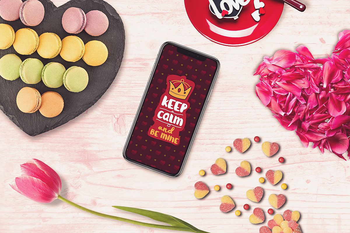 Valentine Iphone X Screen Mock-up #1 example image 1