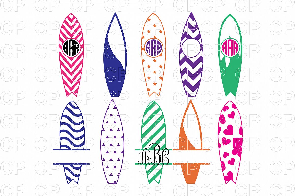Download Surfboard bundle SVG Cut Files, Surfboard Clipart