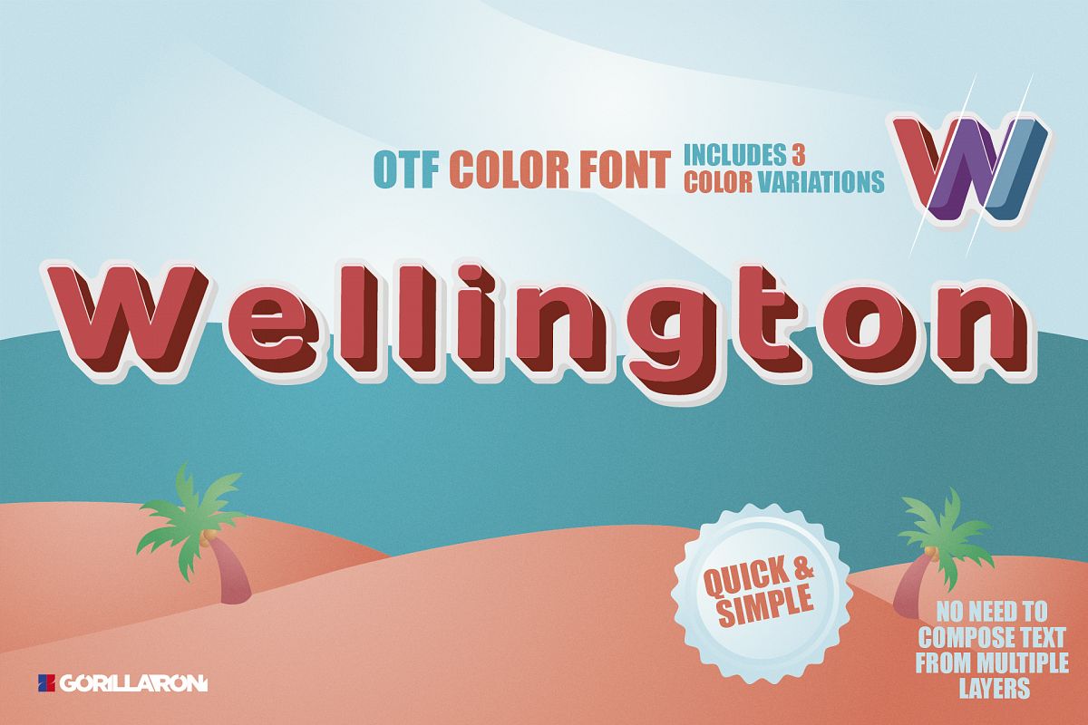 SVG color font - Wellington example image 1