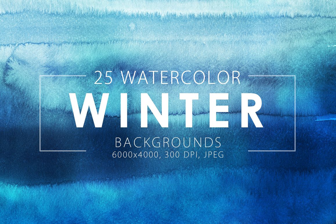 Winter Watercolor Backgrounds example image 1
