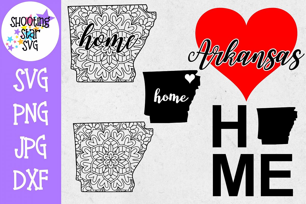 Arkansas US State SVG Decal Bundle - 50 States SVG example image 1