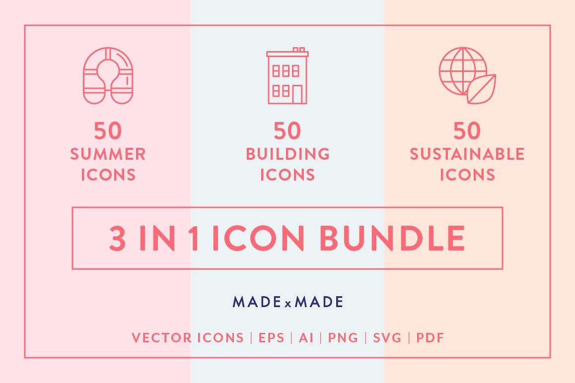 Line Icons - 3 in 1 Collections Bundle example image 1