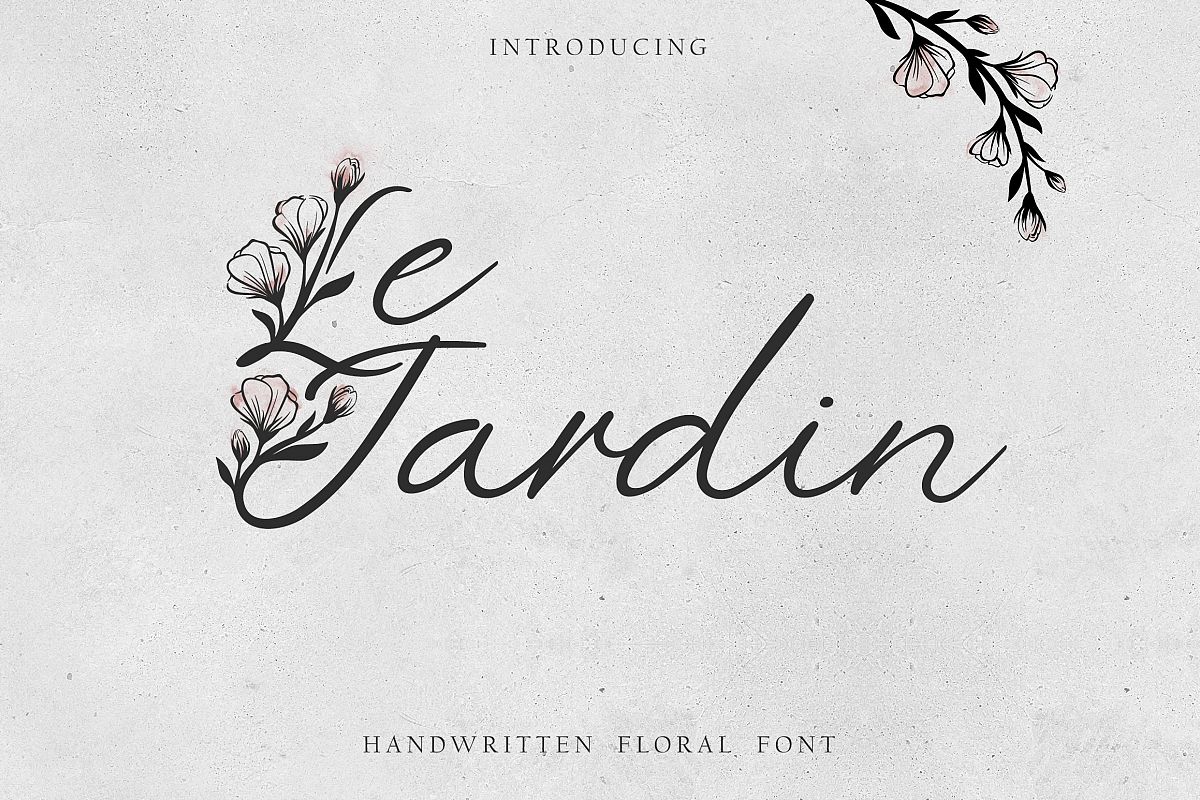 'Le Jardin' Floral Font example image 1