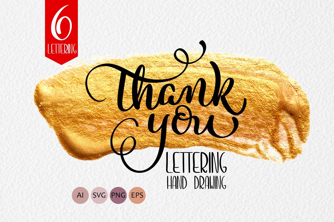 Thank You Calligraphy Lettering Collection example image 1