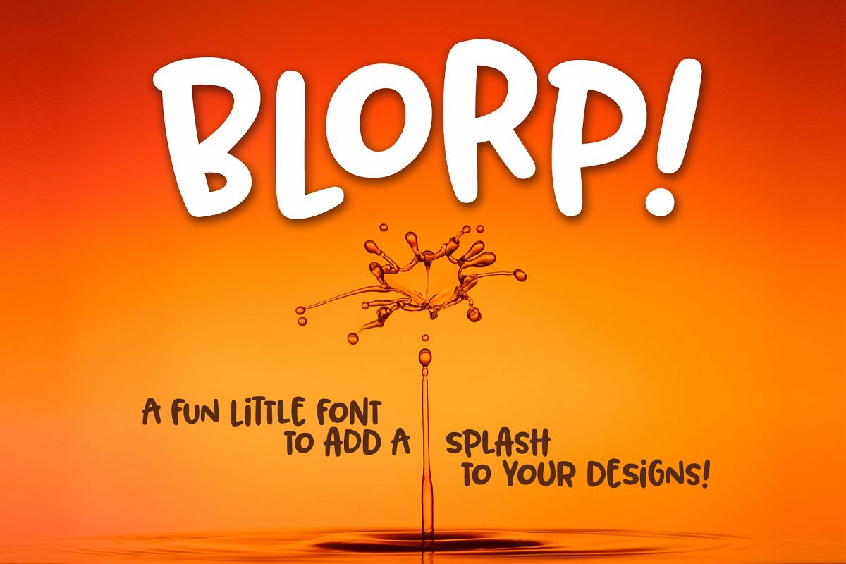 BLORP! A fun, weird little font! example image 1