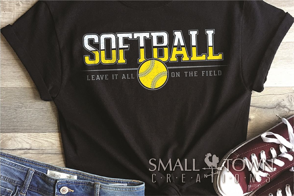 Softball Logo, Ball, Team, Sport, PRINT, CUT & DESIGN example image 1