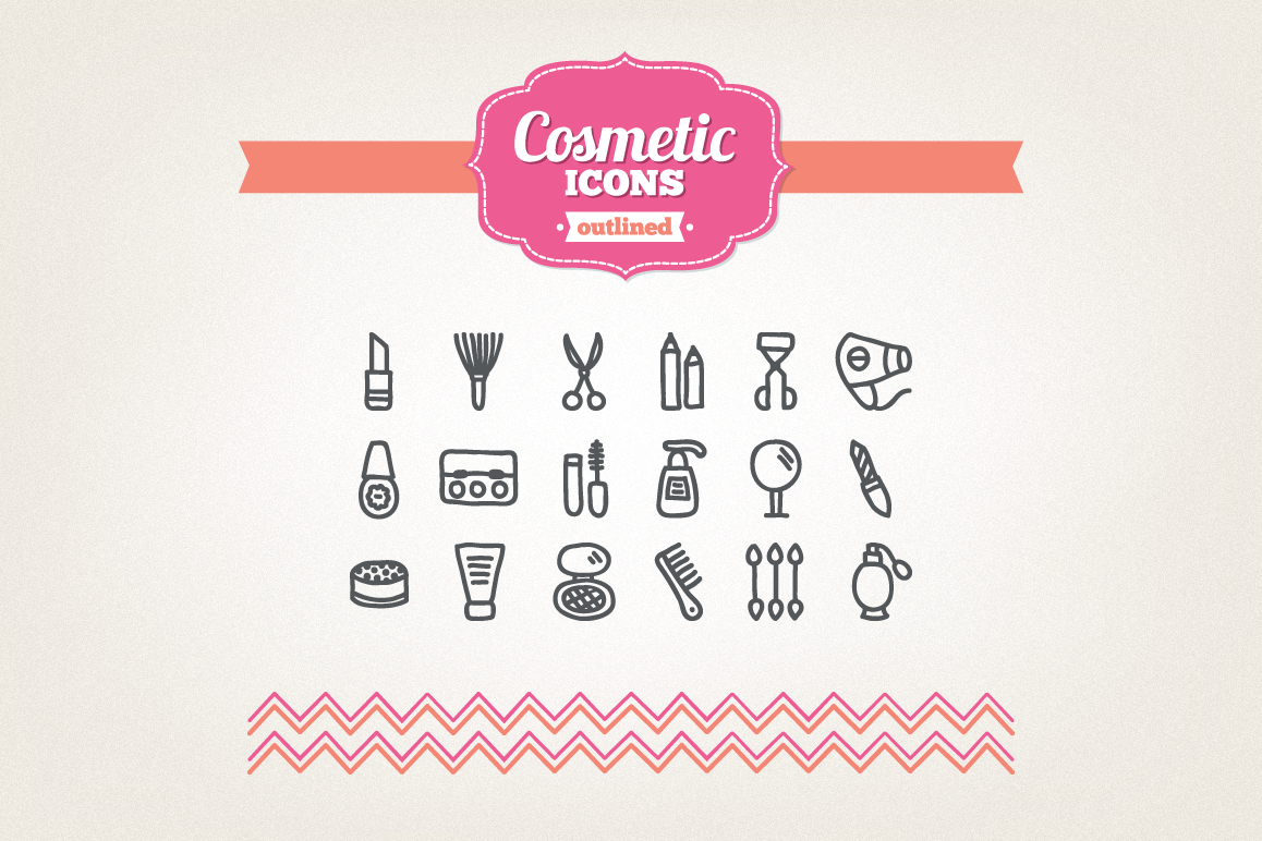 Hand Drawn Cosmetic Icons example image 1