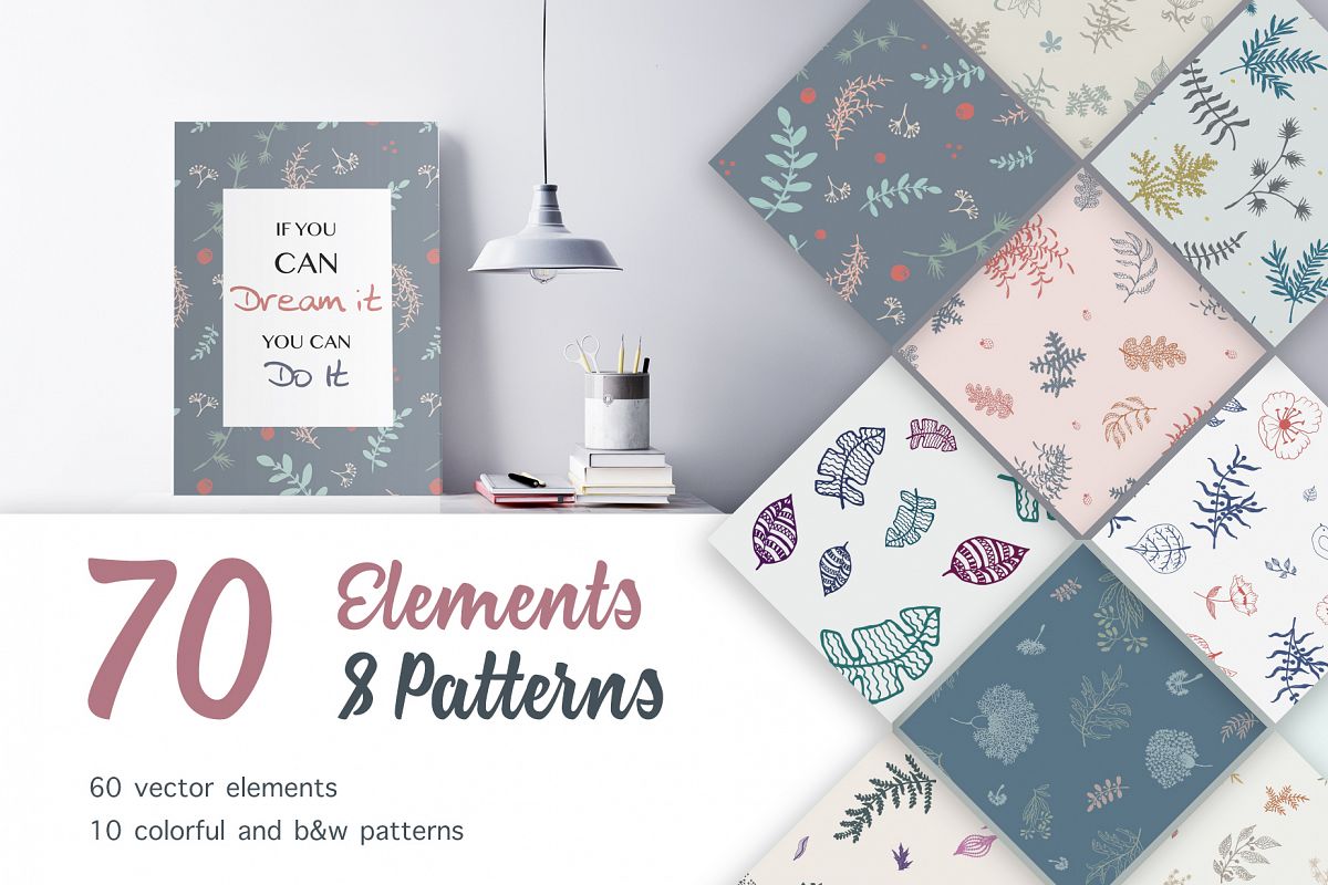 70 Wallpaper Floral Elements and Patterns example image 1