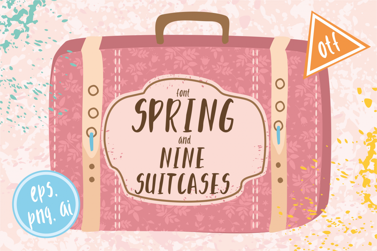 Font spring and suitscases example image 1