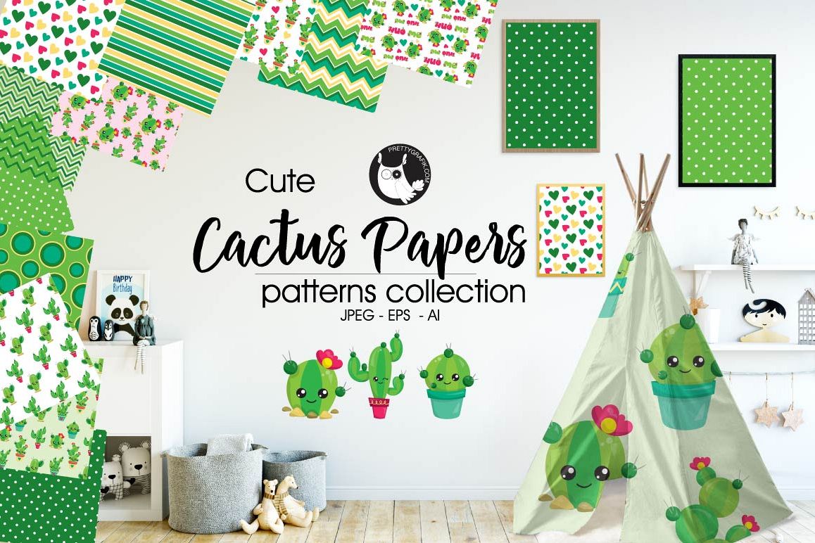 CACTUS-PAPERS , digital papers example image 1