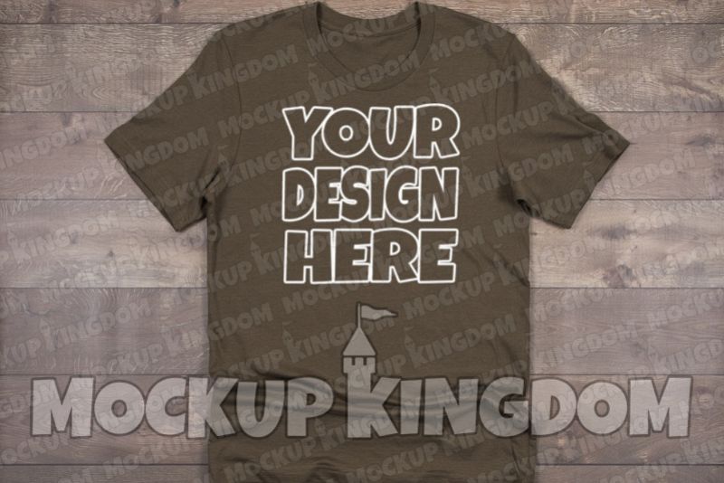 Unisex Crew Neck Shirt Mockup, Bella Canvas Mockup example image 1