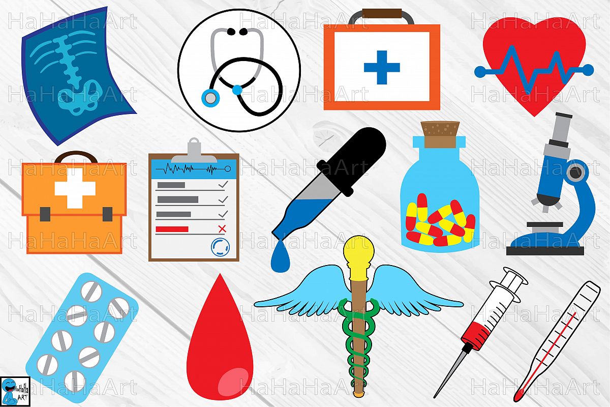 Doctor and Medical designs - Clipart / Cutting files -1c