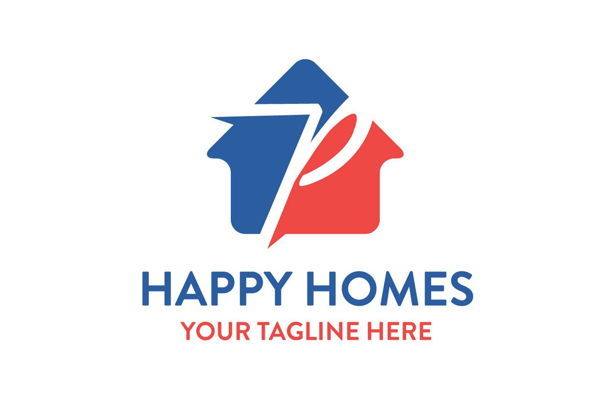 P letter house logo example image 1