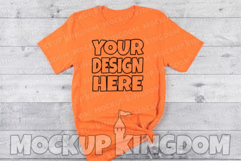 Unisex Crew Neck Shirt Mockup, Bella Canvas Mockup example image 1