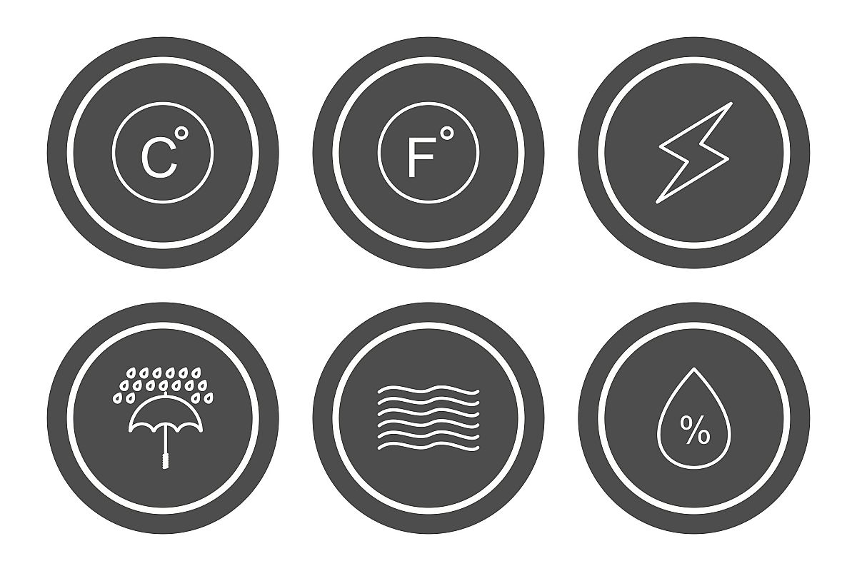Set Of Weather And Season Icons example image 1