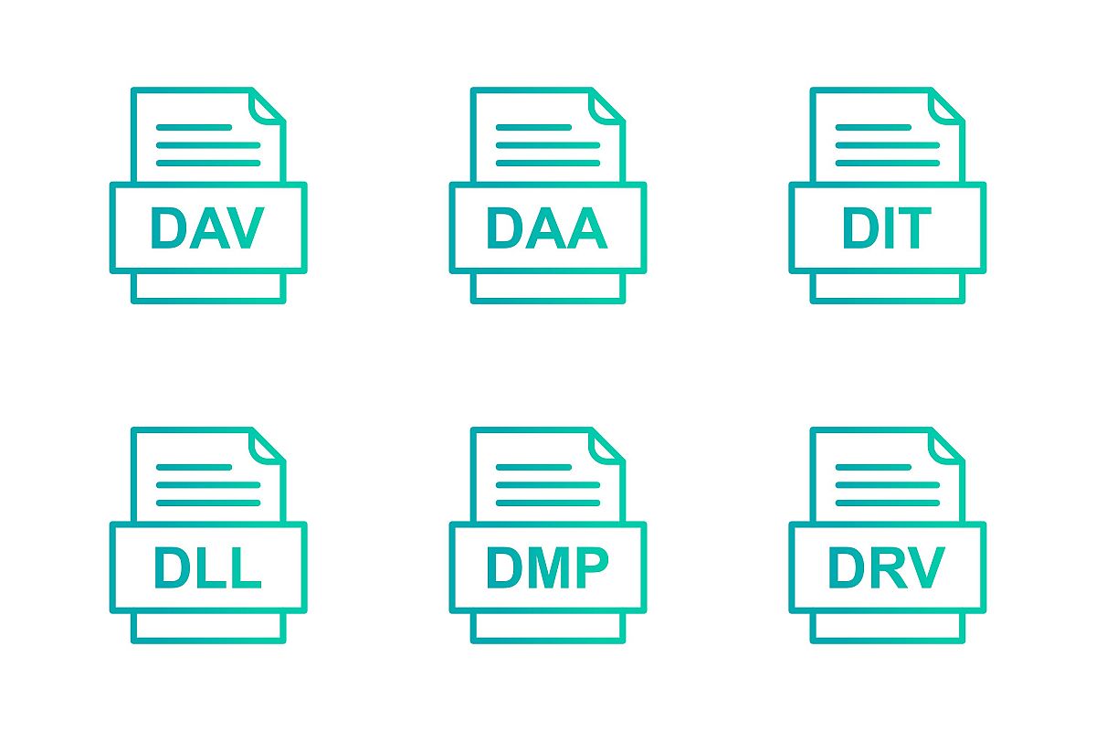 Set Of File Formats Icons example image 1