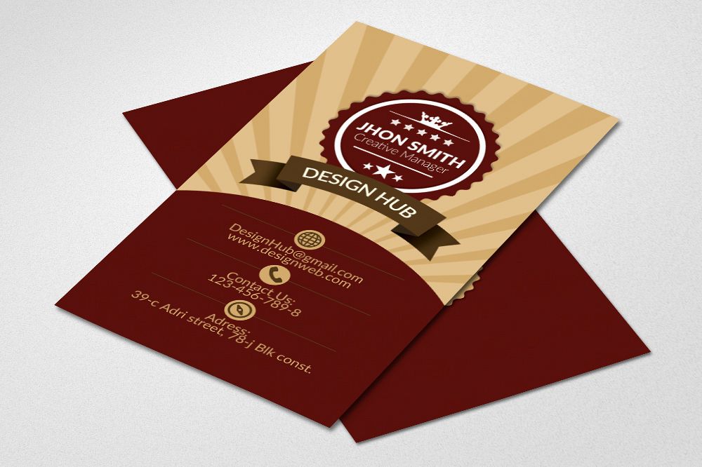 Vertical Business Cards Design example image 1