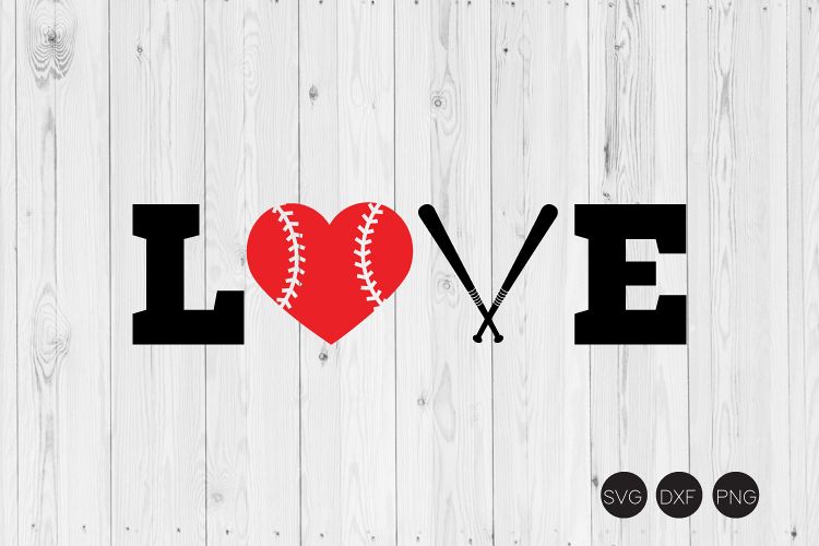 Love Baseball Svg Baseball Svg Dxf Png Cut Files 187714 Cut Files Design Bundles