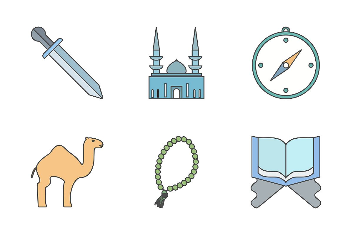 Set Of Ramadan Icons example image 1