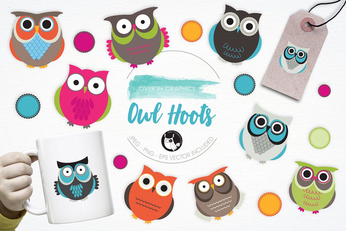 Owl Hoots graphics and illustrations example image 1