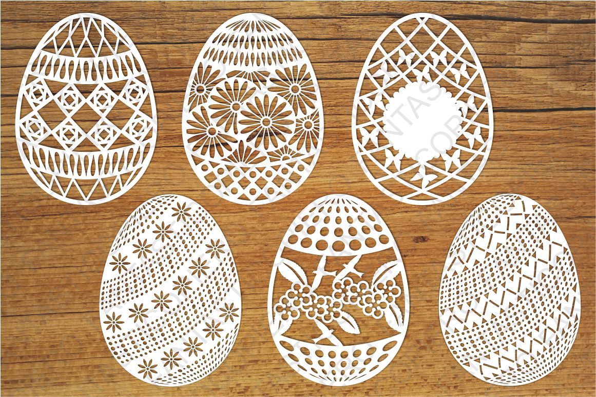 Easter Eggs set 2 SVG files for Silhouette and Cricut.
