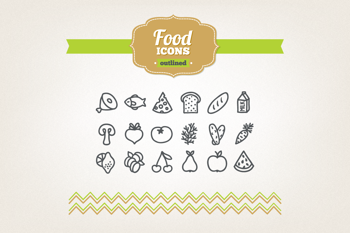 Hand Drawn Food Icons example image 1