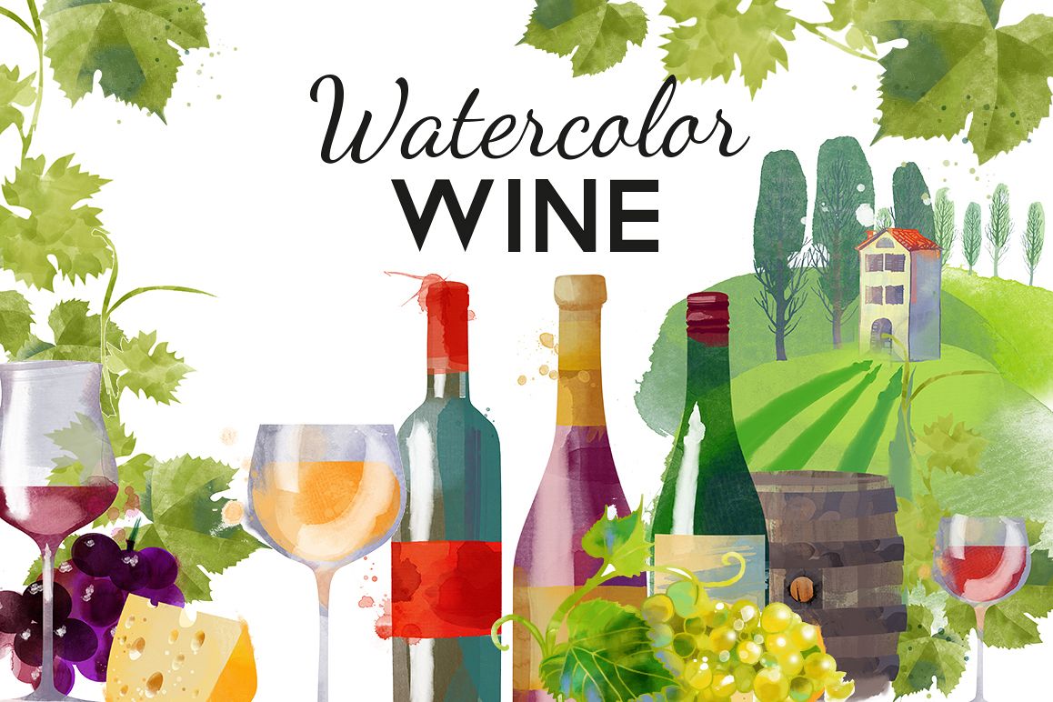 Watercolor wine example image 1