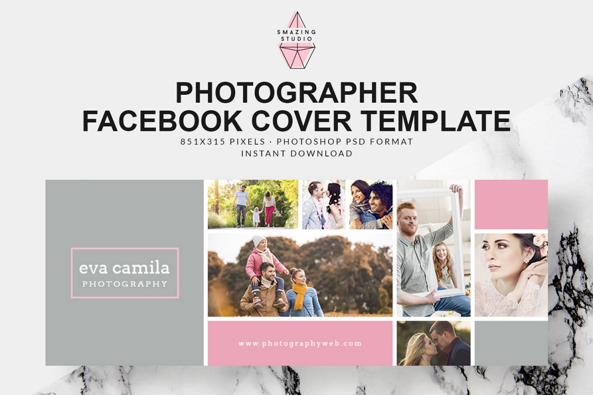 Photographer Facebook Cover Template - FBC001 example image 1