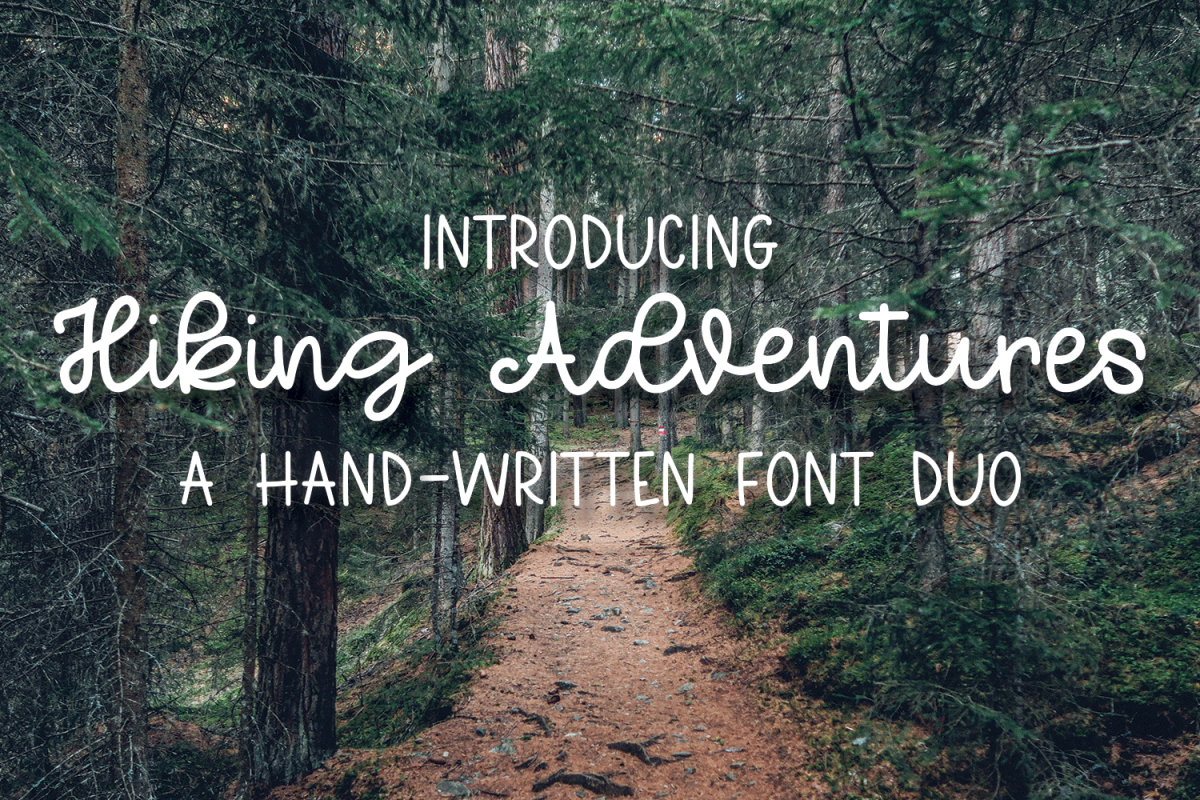 Hiking Adventures - A Hand-Written Font Duo example image 1
