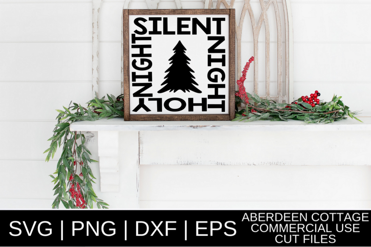 Silent Night Holy Night SVG Design example image 1