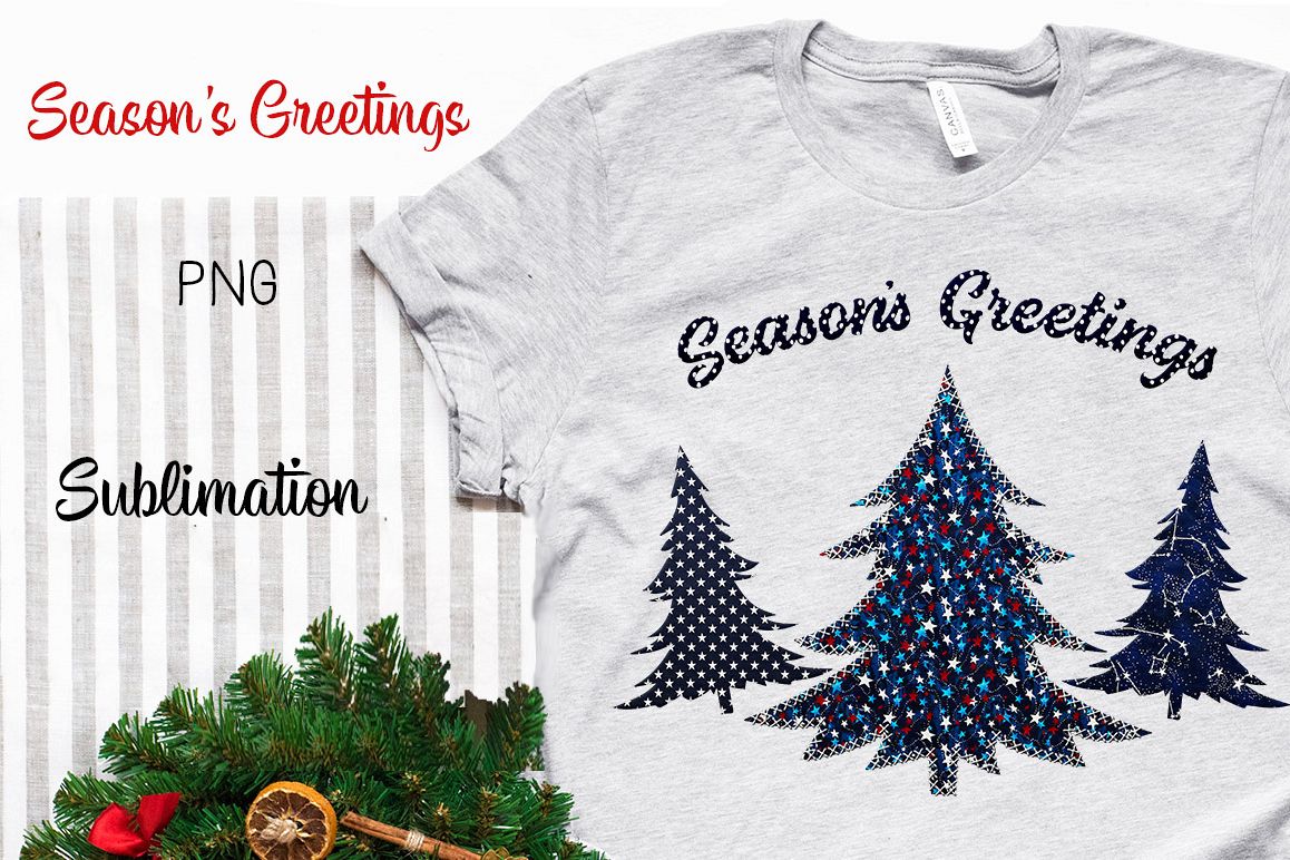 Season's Greetings Sublimation PNG example image 1