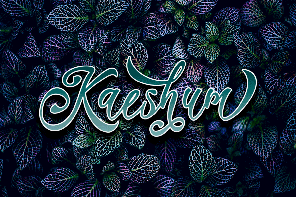 Kaeshum Script - BOLD example image 1