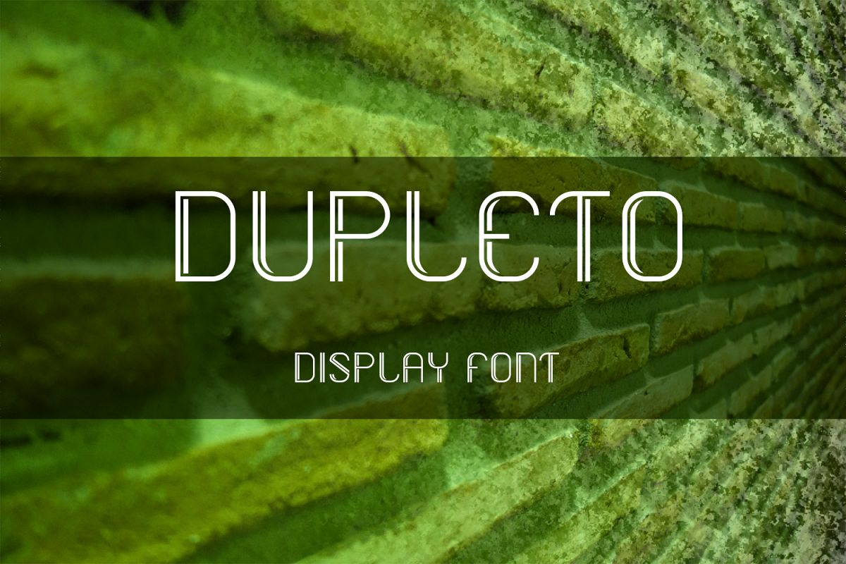 DUPLETO Display font example image 1