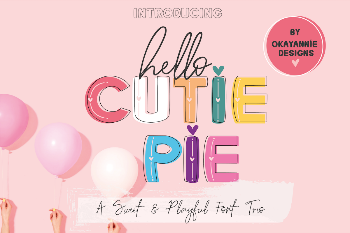 Hello Cutie Pie Font Collection example image 1
